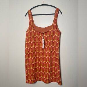 Zara Orange and Red Mini Dress